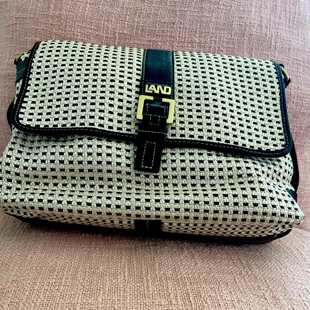 LAND Leather NWOT & Raffia Shoulder Bag Crossbody Summer Versatile Purse